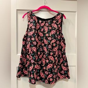 Pink & Black NWOT Land’s End High Neck Tankini with Shelf Bra 24W